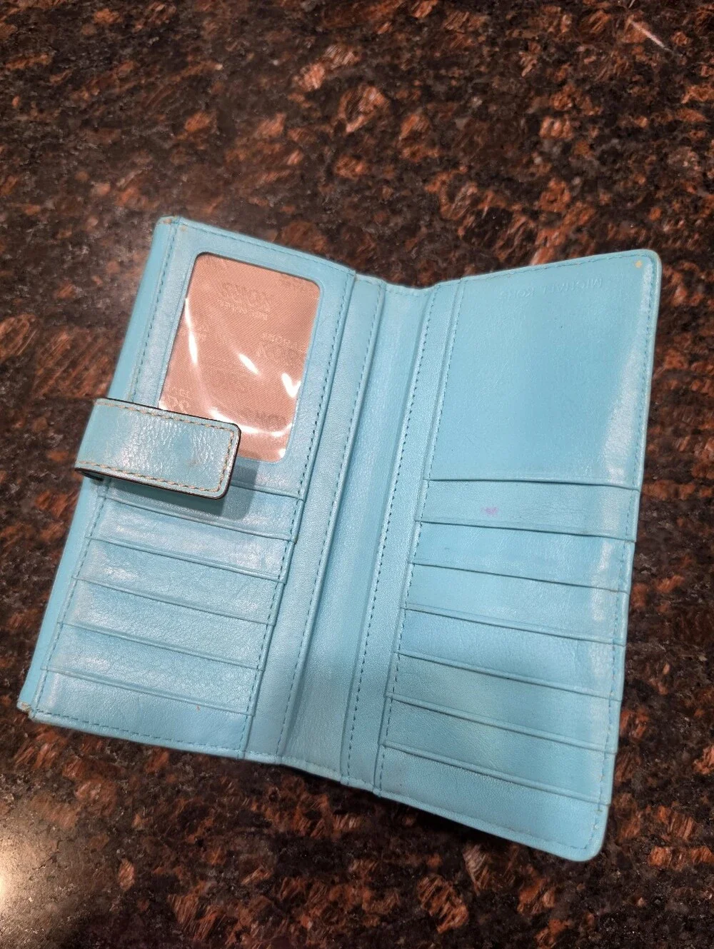 Michael Kors Turquoise Leather Wallet